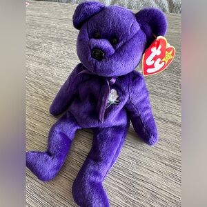 RARE 1st Edition 1997 Princess Diana Bear - Ty The Beanie Babies Collection